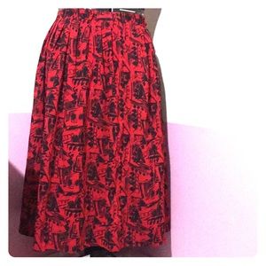VTG. long pleated skirt